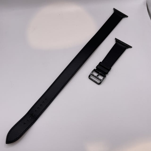 Apple Watch Band エルメス ドゥブルトゥール ブラック H078811CY89